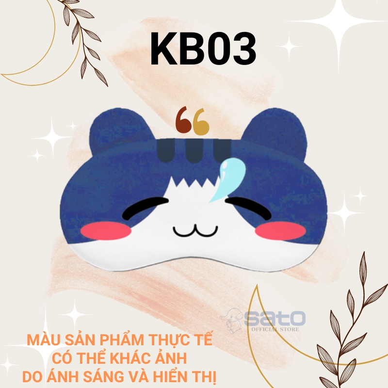 Đồ bịt mắt ngủ dễ thương anime có gel làm mát, che mắt ngủ chườm nóng lạnh giúp thư giãn mắt
