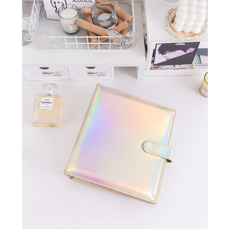 Sổ Binder A5 Còng D Collect Book Bìa Da PU Ánh Nhũ [SẴN]