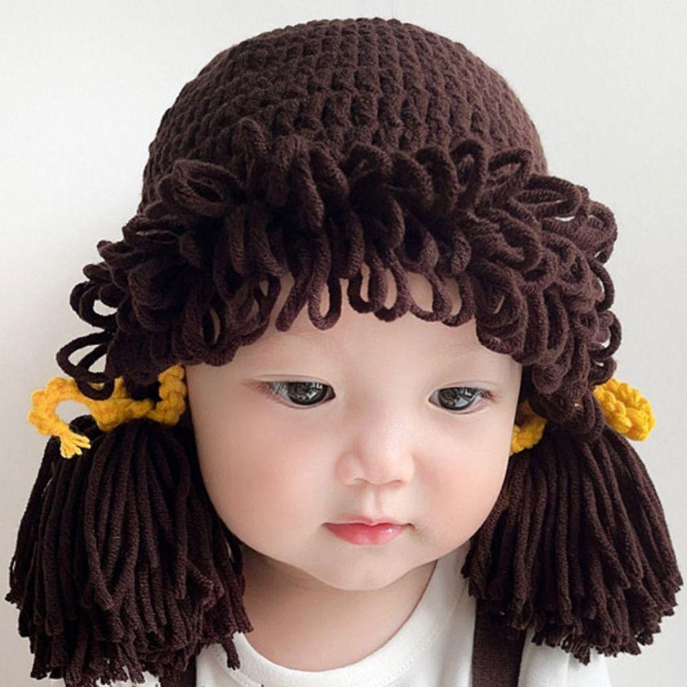 Mũ Đan Len Thoáng Khí Thoải Mái Dễ Thương Cho Bé