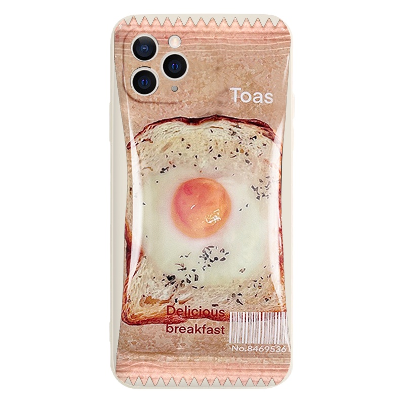 Ốp lưng iphone vỏ kẹo bánh mỳ trứng ốp vuông bảo vệ cam 6/6splus/7/7plus/8/8plus/x/xr/xs/11/12/13/14/pro/max/plus/promax