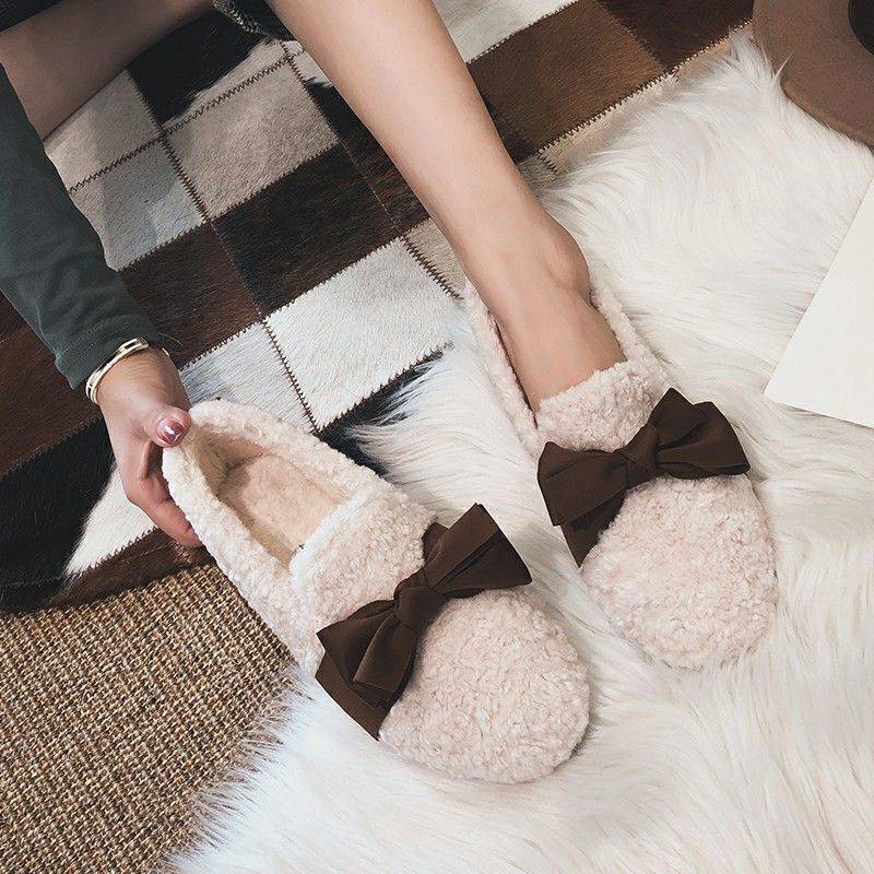 Giày Lông Dễ Thương Thời Trang Thu Đông Cho Nữ