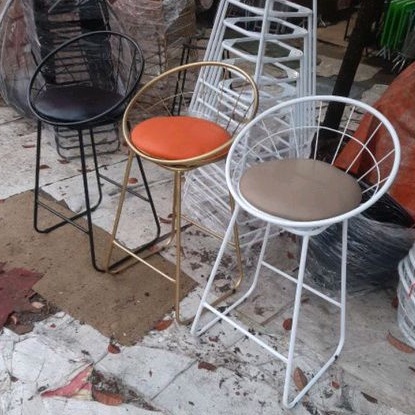 Ghế quầy bar hình nón, Ghế quầy bar chân sắt, ghế trang điểm cao 70cm. Đủ màu