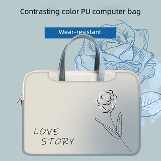 Laptop Bag 12 13.3 14 15.6Inch Waterproof Laptop Case Computer Handbag Briefcase PU Drop Resistant