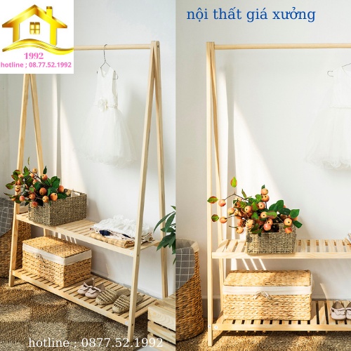 Kệ treo quần áo chữ A / Giá treo đồ bằng gỗ 👗 GIÁ XƯỞNG - BỀN - ĐẸP 👗 trưng bày đồ đẹp như shop, dễ tháo lắp