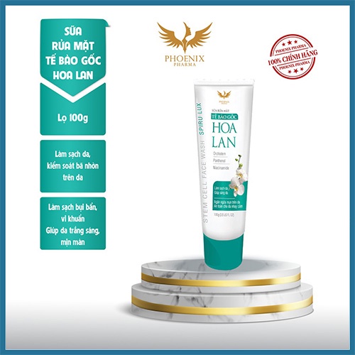 Sữa rửa mặt Tế bào gốc Hoa Lan Phoenix Pharma 20g - giúp da sạch thoáng & không chứa xà phòng