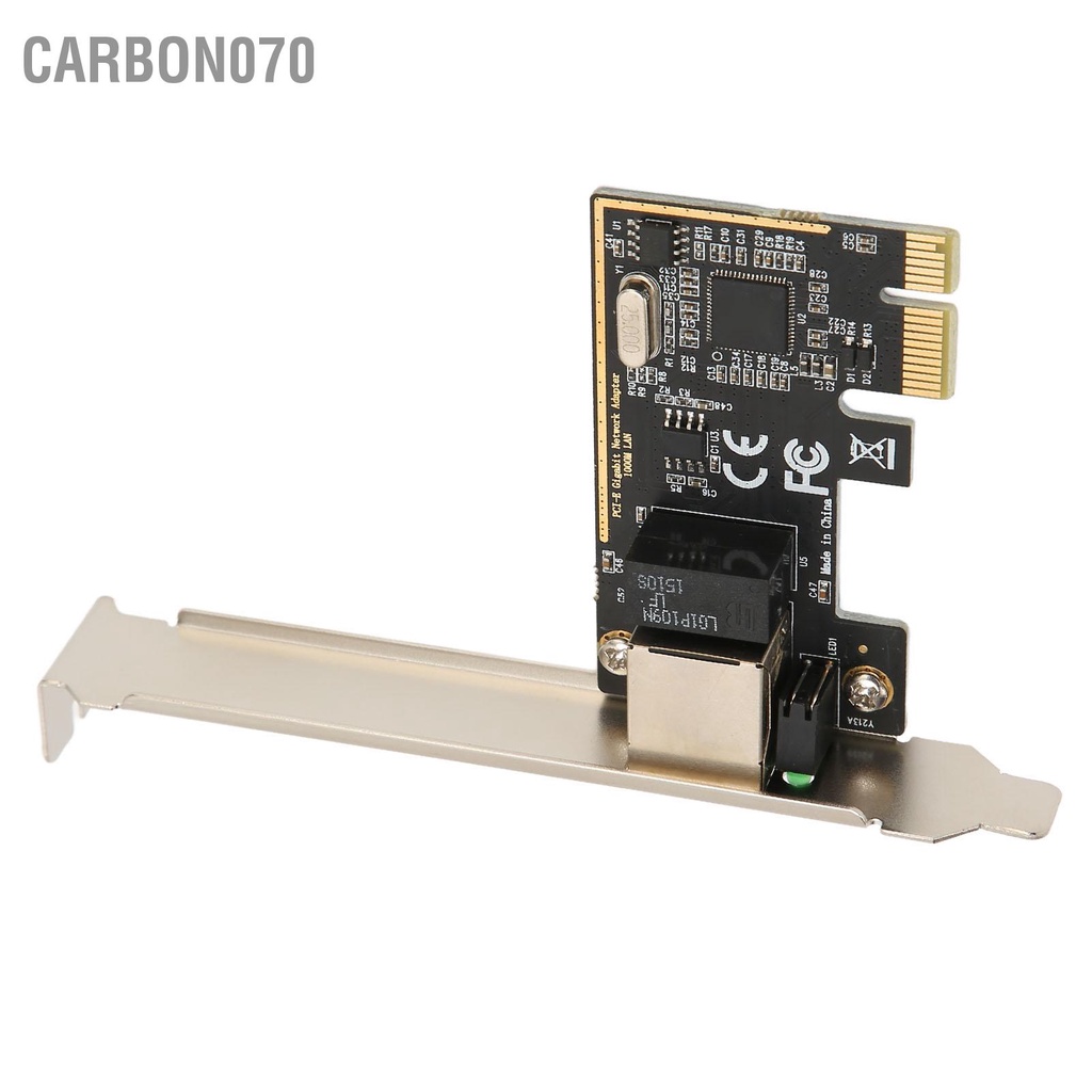 Carbon070 Card mạng PCIE Gigabit 10/100/1000/25000 Mbps RJ45 LAN Ethernet với giá đỡ 12cm