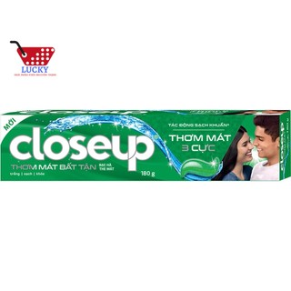 Kem Đánh Răng Closeup 180g-Thơm Mát Bất Tận than hoạt tính dừa muối biển trăng răng