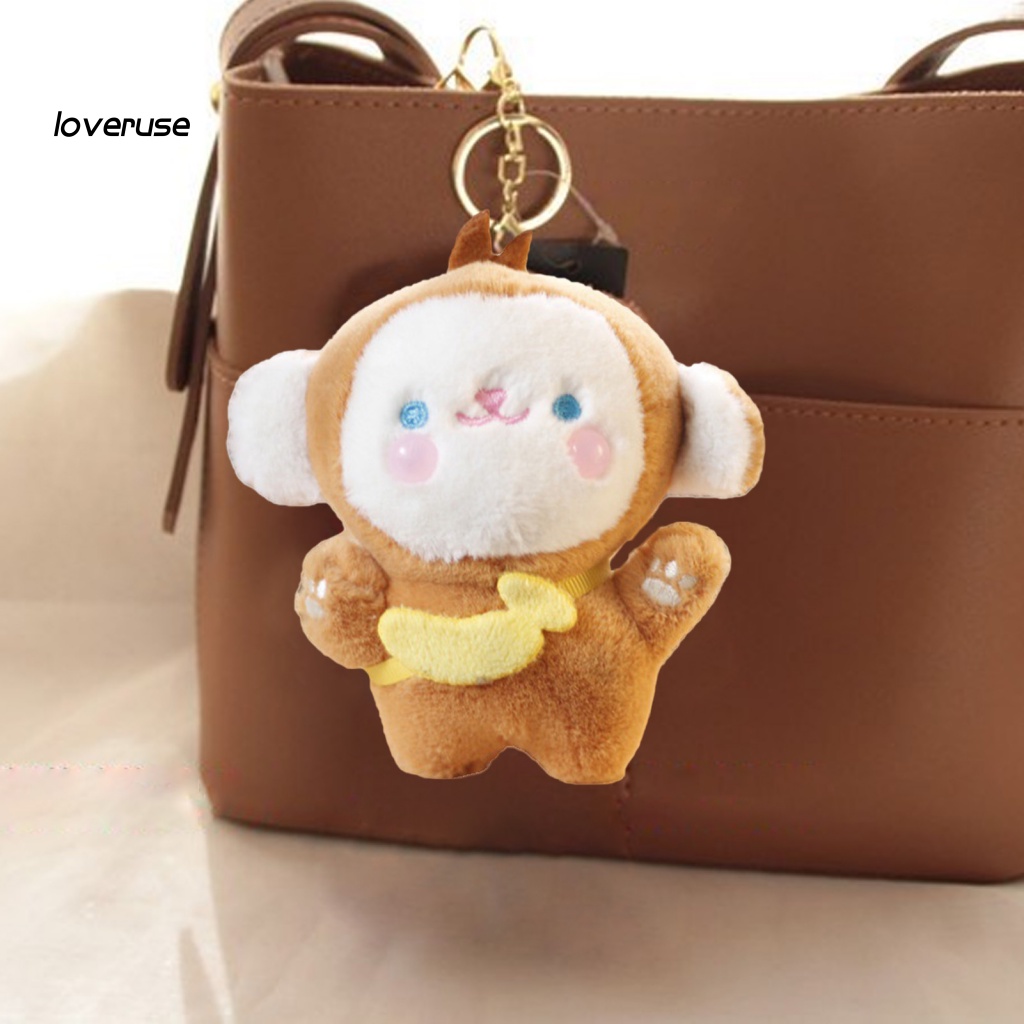 Móc Khóa Hình Chú Khỉ Nhồi Bông Siêu Nhẹ Dễ Thương 11cm