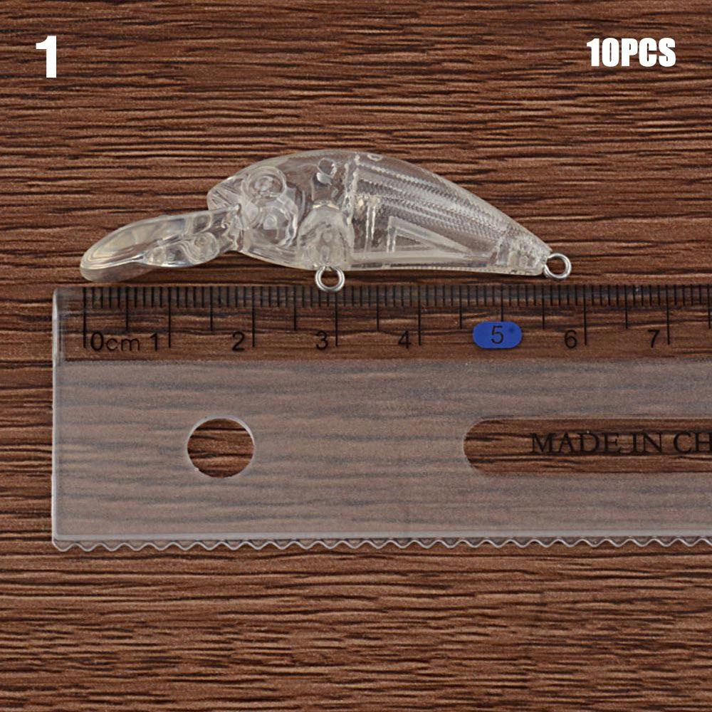 Set 10 Mồi Giả Nhử Cá Trong Suốt Thiết Kế Nhỏ Gọn Tiện Dụng