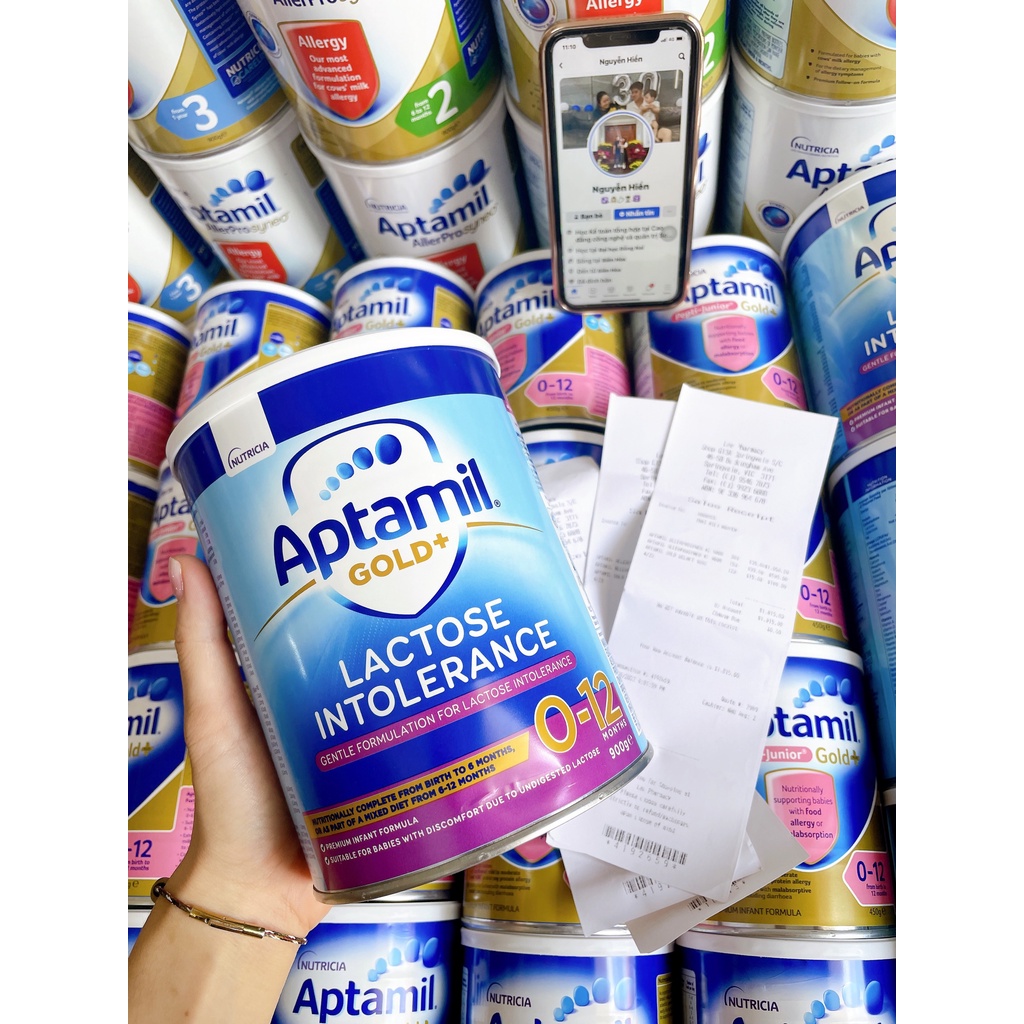 Sữa APTAMIL FREE LACTOSE xuất xứ Úc, cho bé bất dung nạp, 900gr