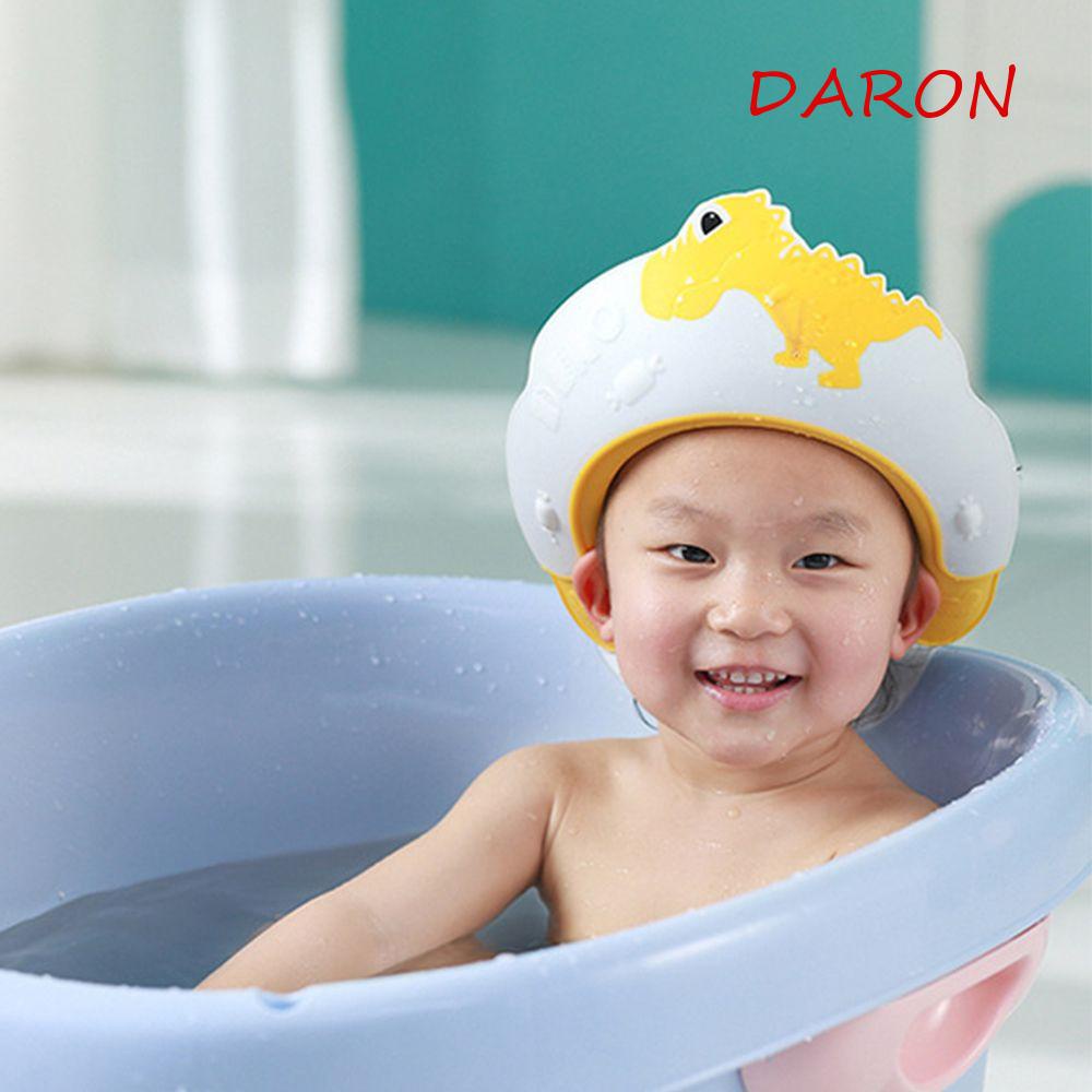 Mũ Gội Đầu Bằng Nhựa Mềm Màu Trơn Chống Thấm Nước Bảo Vệ Mắt Cho Bé