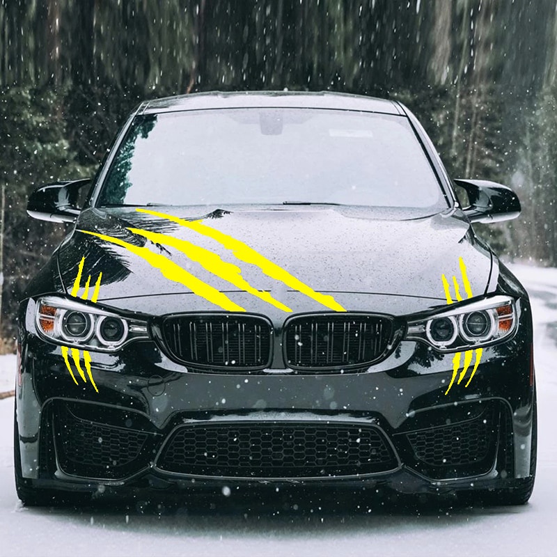 Tem Móng Vuốt Cỡ Lớn Phản Quang Dán Trang Trí Nóc Xe, Nắp Capo Xe Ô Tô Kích Thước 130x34cm
