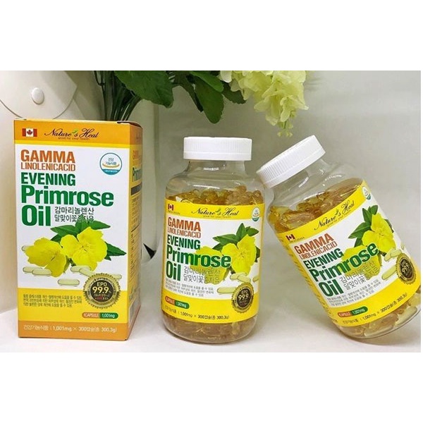 Viên Uống Hoa Anh Thảo Hàn Quốc 300 Viên - Tinh Dầu Hoa Anh Thảo Gamma Linolenicacid Evening Primrose Oil