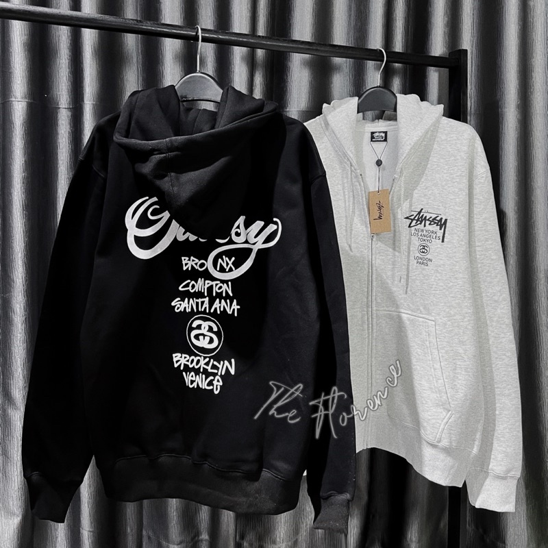 Áo Hoodie Zip Stussy World Tour - CÓ SẴN