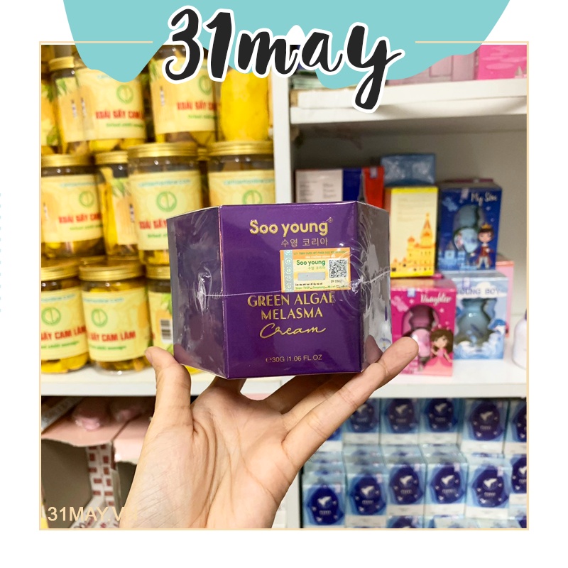 Kem Face Nám Lục Tảo Mỹ Phẩm Soo Young Chính Hãng Phiên Bản Mới 30gr