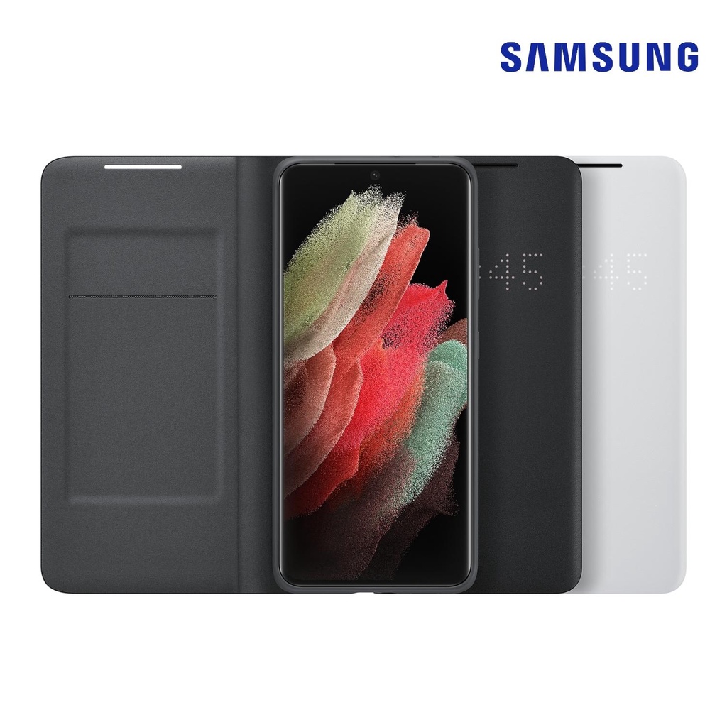 Ốp Bao da Smart LED View Cover dành cho Galaxy S21 / S21+ / S21 Ultra (Full Box - Nguyên Seal)