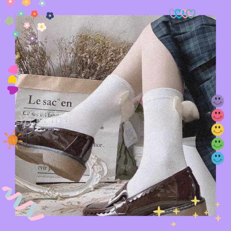 Vớ cổ dài đính 🧚🏼‍♀️ Đôi cánh thiên thần phong cách Lolita