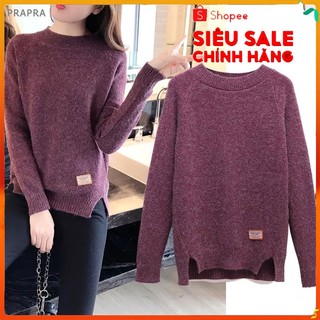 Áo len nữ dài tay cổ tròn thời trang
