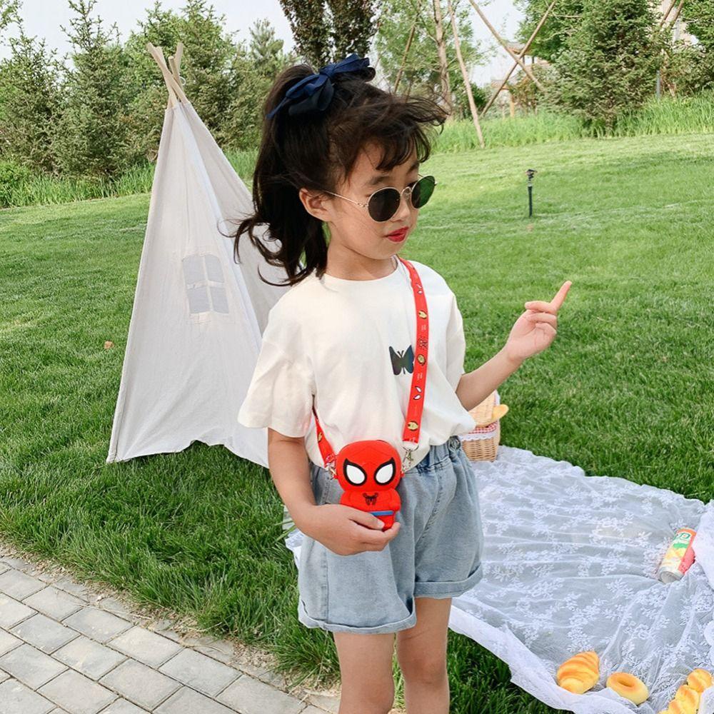 Túi Đeo Vai Mini Bằng Silicon Hình Báo / Người Dơi / Captain America Dễ Thương Cho Bé Trai