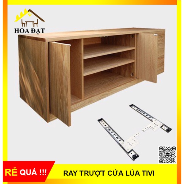 Ray trượt cửa lùa tivi flipper door VNH - Dấu cánh - Kéo mở dễ dàng - Phụ kiện thông minh (bộ)