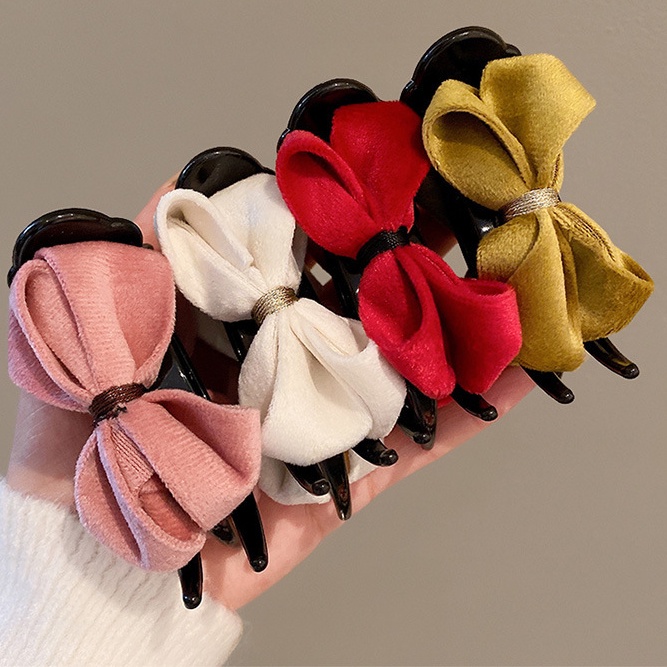 Kẹp Tóc Nơ Bằng Nhung Xinh Xắn Dành Cho Nữ