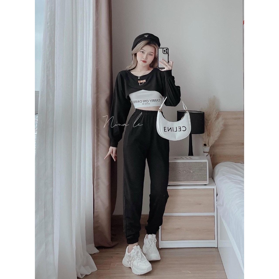 Set Áo Croptop CARRIE thời trang nữ xinh đẹp cá tính