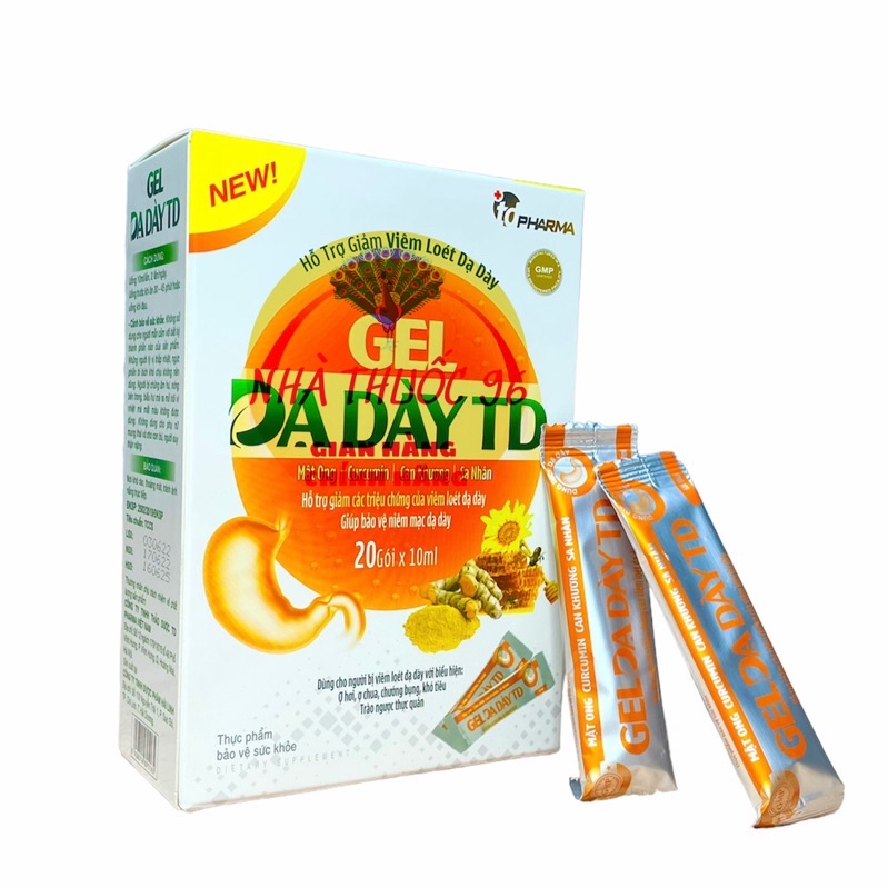 Giảm ợ hơi, ợ chua, chướng bụng, khó tiêu, trào ngược thực quản- GEL DẠ DÀY TD