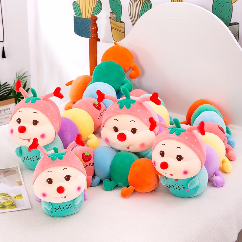 Gấu Bông Sâu Sắc Màu Cute - Gối Ôm Sâu Đáng Yêu