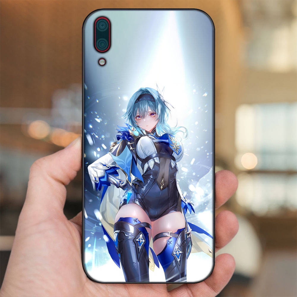Ốp lưng Huawei Y7 Pro 2019 viền đen in hình Eula Genshin Impact