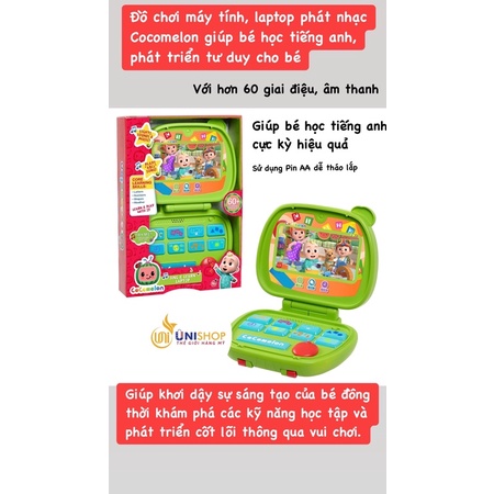 Đồ chơi phát nhạc Cocomelon Sing & Learn Laptop 60 bài cho bé 18m+