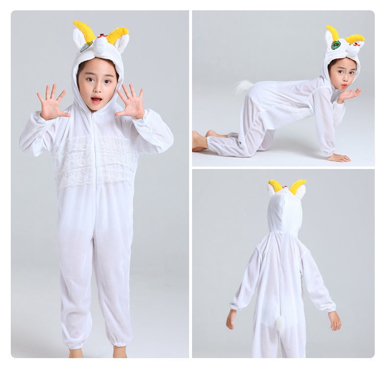 Bộ Đồ Hóa Trang Động Vật Ếch Thỏ Heo Chó Vịt Tay Dài Cho Trẻ Em