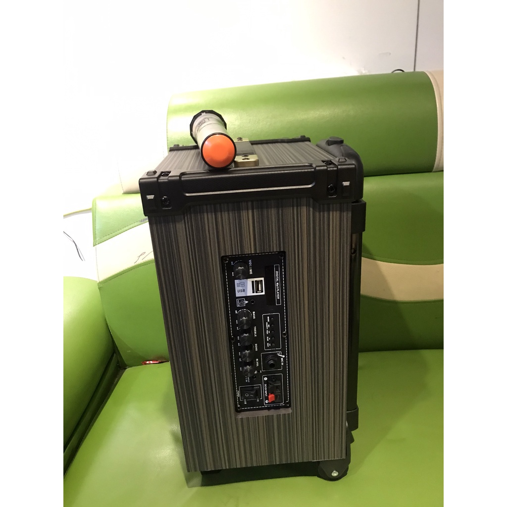 Loa kéo bluetooth Ontekco 8001 bass 20 di động Tặng kèm 1 mic không dây,Thùng gỗ cao cấp - Bảo hành 12 tháng chính hãng