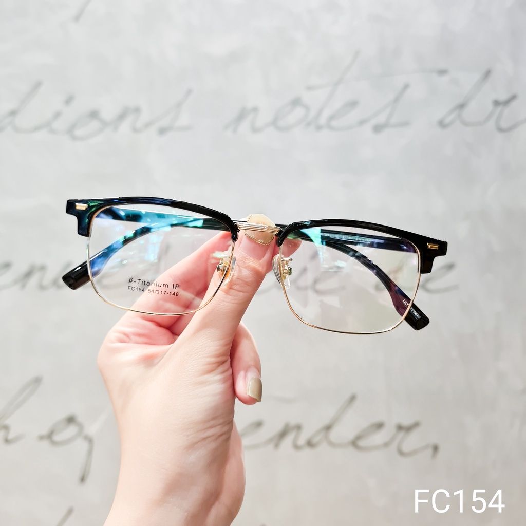 Gọng kính mắt vuông nam nữ LILYEYEWEAR chất liệu B-TITANIUM dáng Hàn Quốc màu sắc thời trang FC158