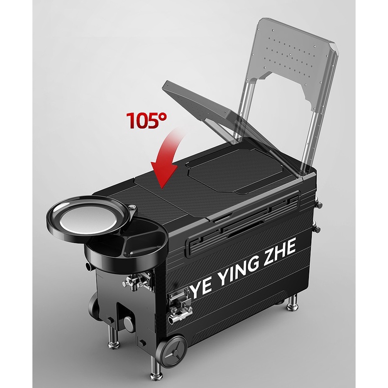 Thùng Câu Đài ZE YING ZHE Đa Năng Thể Tích 32 lít Có Bánh Xe, Dùng Mọi Địa Hình