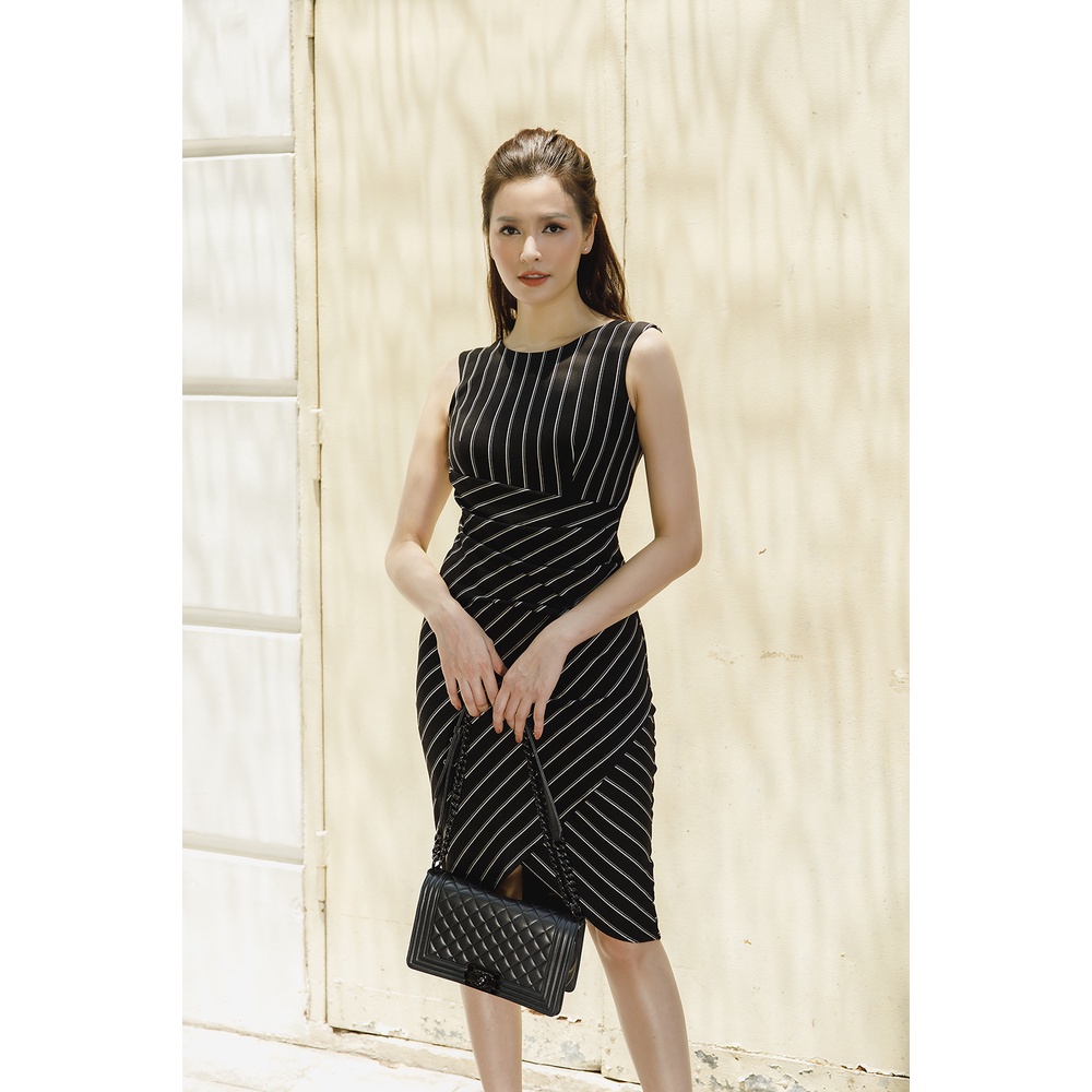 Váy sọc chân đan chéo LUPERI LFV394