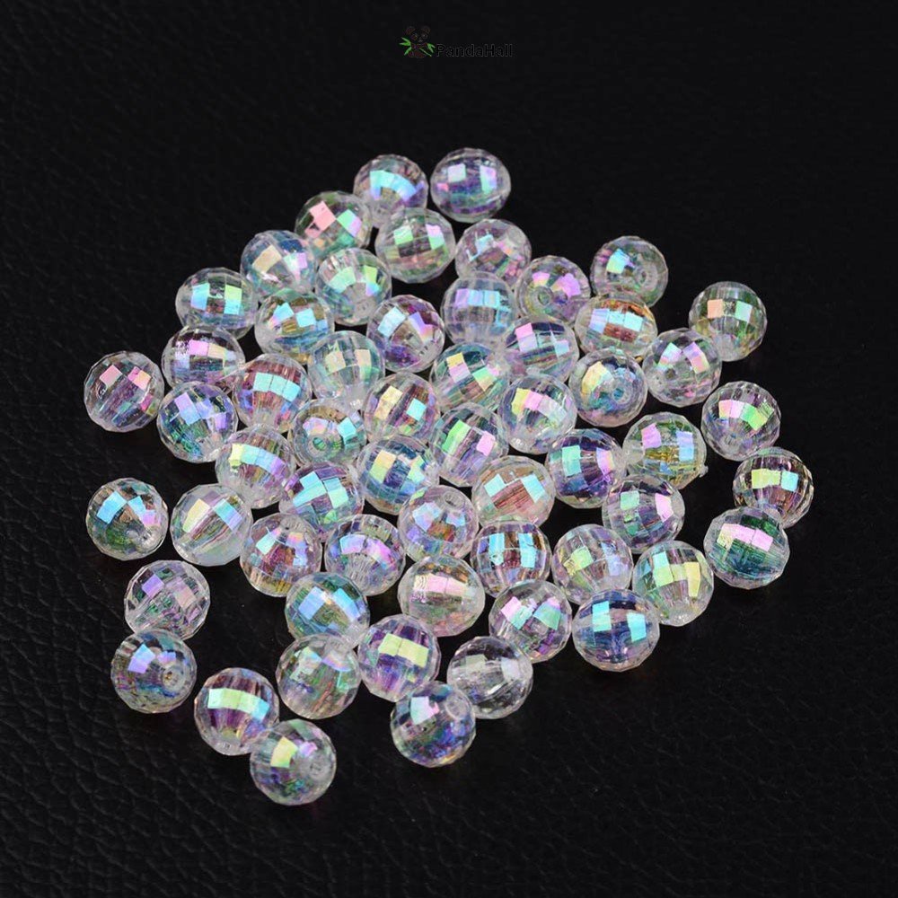 Bộ 200 Hạt Nhựa Acrylic Trong Suốt Thân Thiện Với Môi Trường 8mm: 1.5mm