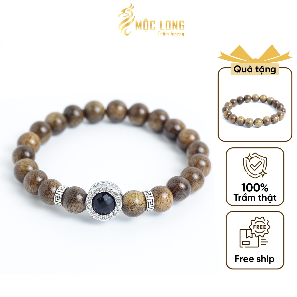 Vòng trầm hương mix charm đá pandora đeo tay chính hãng chuẩn Trầm Tốc đủ size 6 7 8 10 li MỘC PHONG