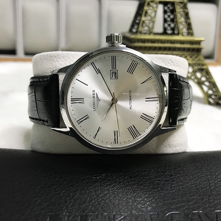 Đồng hồ Nam Longgines , LG04 Dây da cao cấp, kim chôi Mặt Sapphire chống xước, chống nước thẻ bảo hành 12 tháng