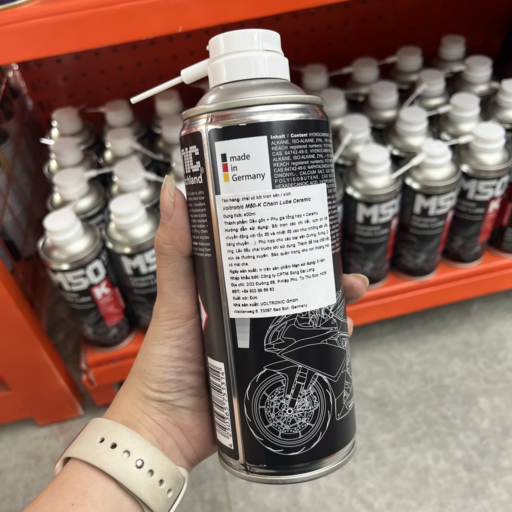 Chai Xịt Dưỡng Sên Voltronic M50 - K Ceramic 400ML