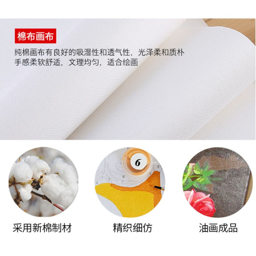 Tranh Sơn Dầu Tự Làm Thủ Công Hình Chó Pochacco 20 * 20cm