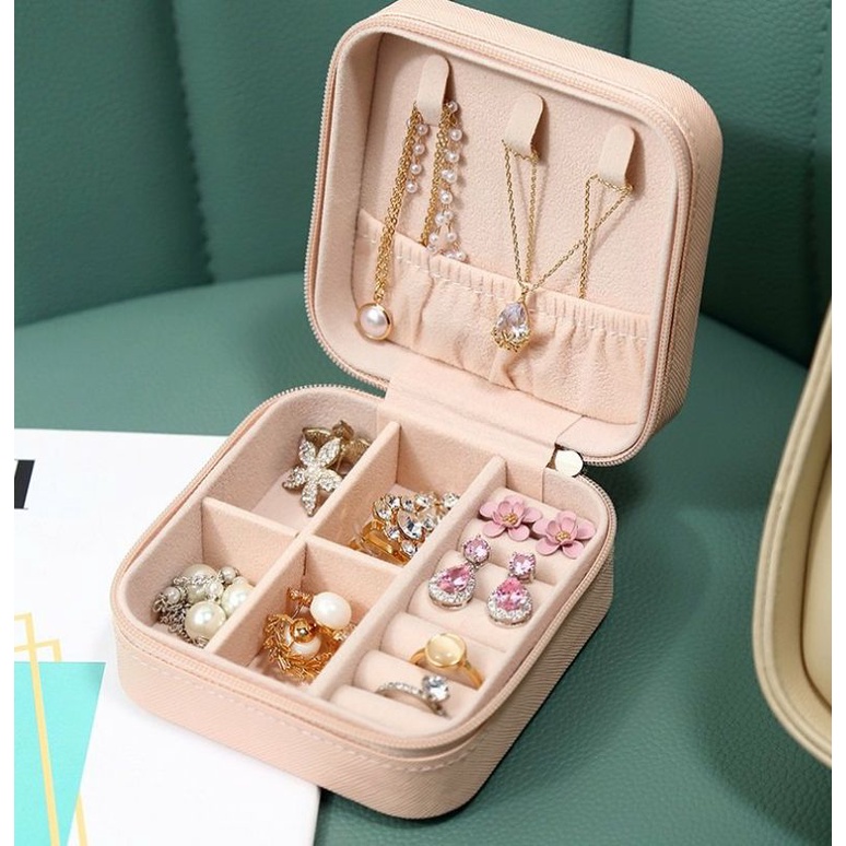 Hộp đựng trang sức mini bọc da cao cấp