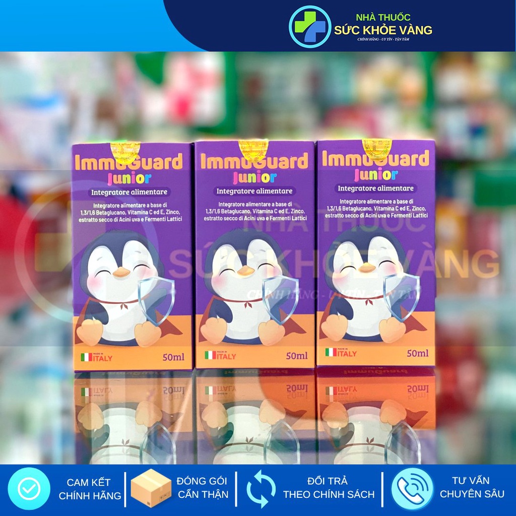 IMMUGUARD JUNIOR - Siro Đề Kháng Cánh Cụt, Giúp Bé Ăn Ngon Ngủ Ngon, Tăng Cường Sức Khỏe