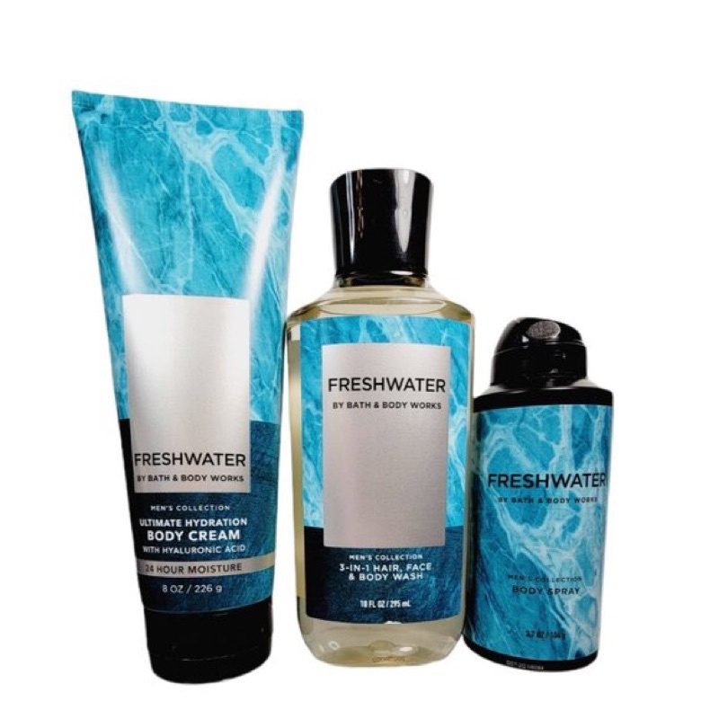 Sản phẩm Sữa tắm xịt thơm dưỡng thể cho nam Bath and Body Works For men - Fresh Water