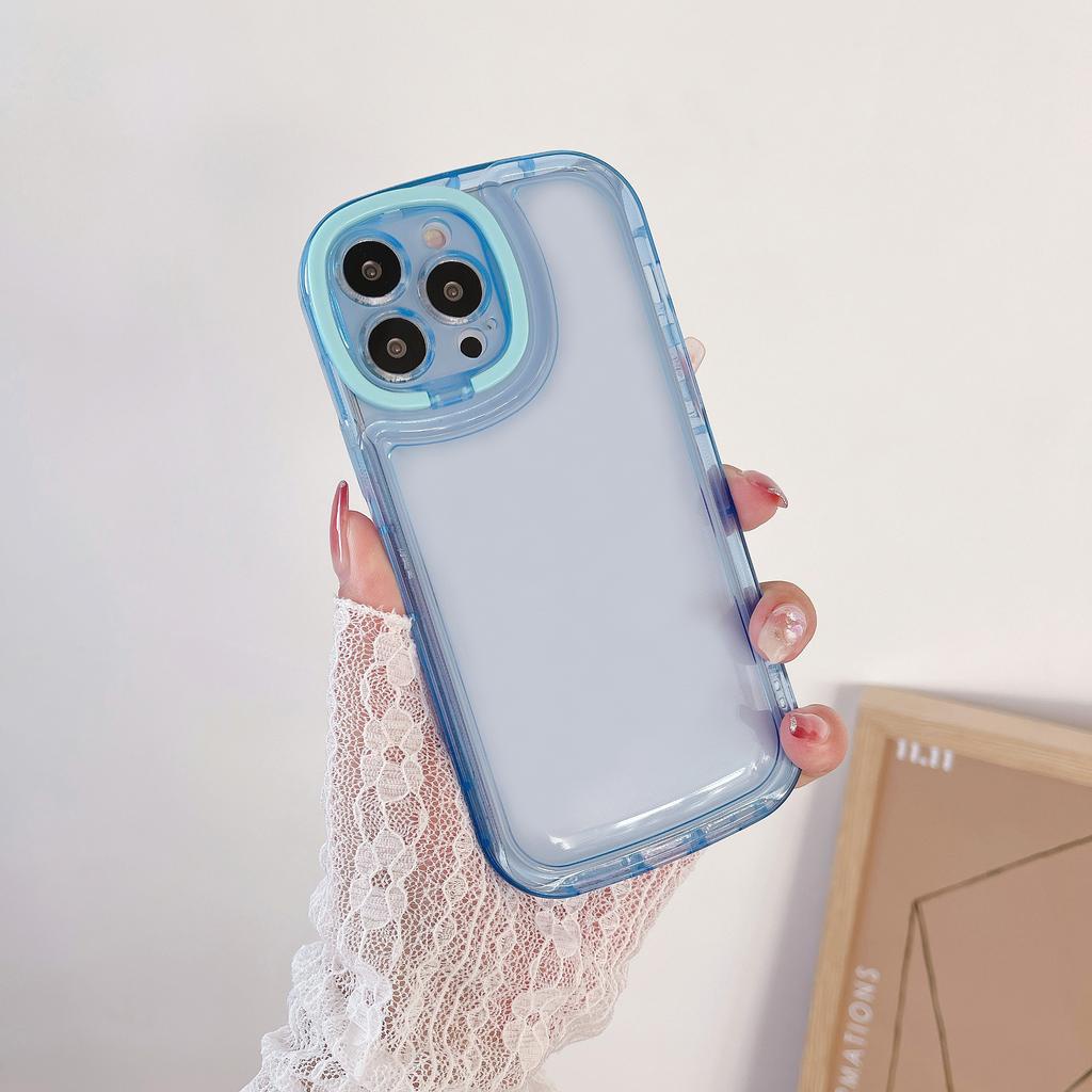Ốp Điện Thoại Trong Suốt Có Túi Khí Ẩn Và Giá Đỡ Cho IPhone 14promax 14 13promax 13 12 11