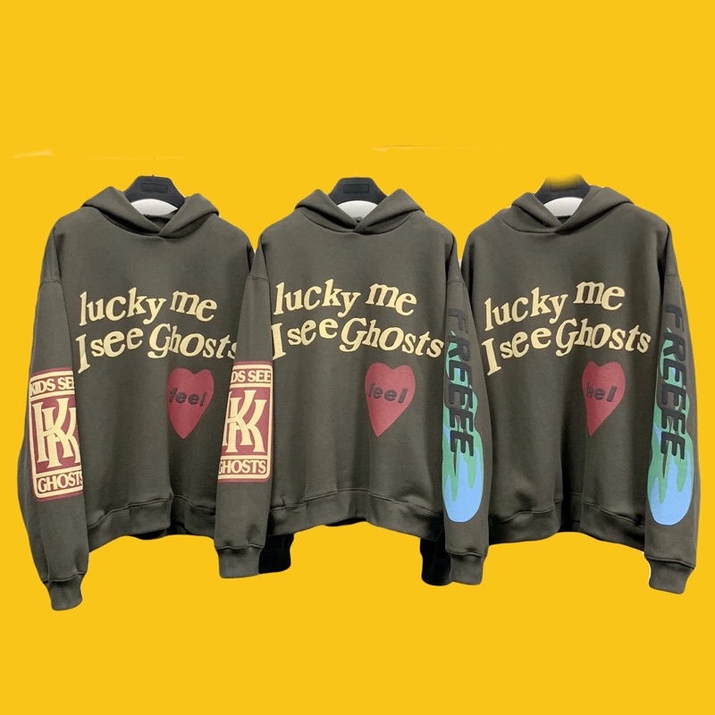 Áo Hoodie CPFM x Yeezy Kannye Lucky Me I See Ghosts Hoodie Pullover Hooded, Áo hoodie Kannye West