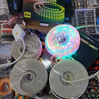 Bộ led 5m nhiều màu chạy đuổi điện 220v chống nước