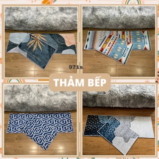 [Hình Thật] Bộ thảm bếp 3D Lau Chân Nhà Bếp, Nhà Tắm - Thảm Lau Chân Trải Sàn Nhà Thấm Hút Nước Chống Trơn Trượt