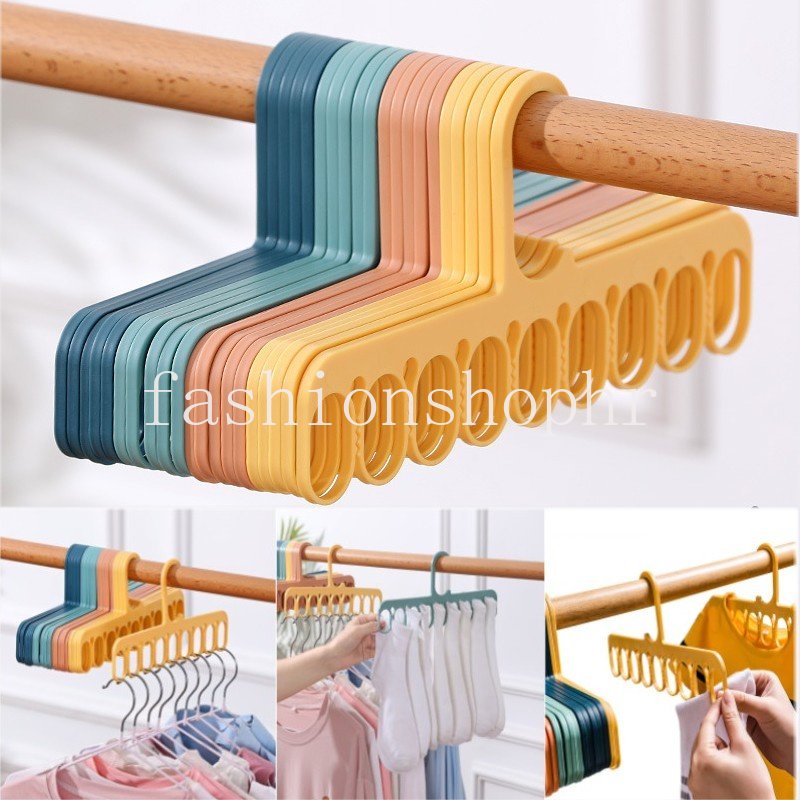 Hàng Có Sẵn StocK Nine Móc Phơi Quần Áo / Thắt Lưng / Khăn Choàng / Kẹp Phơi Khô Đồ Chống Trượt Bền Bỉ