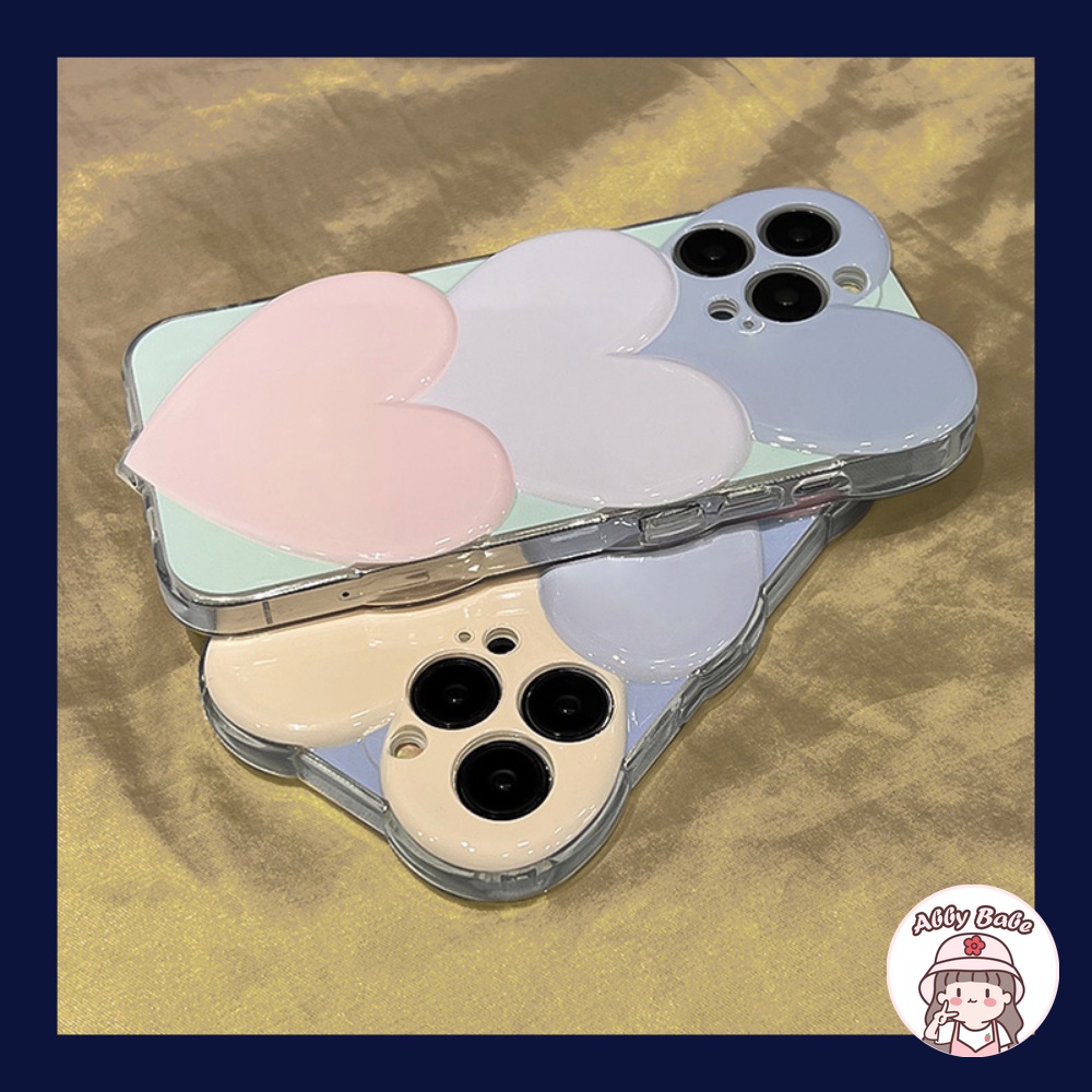 Ốp Điện Thoại TPU Mềm Chống Mồ Hôi Họa Tiết Trái Tim 3D Đơn Giản Cho IPhone 14 Pro Max 11 13 12 11 Pro Max X XS XR