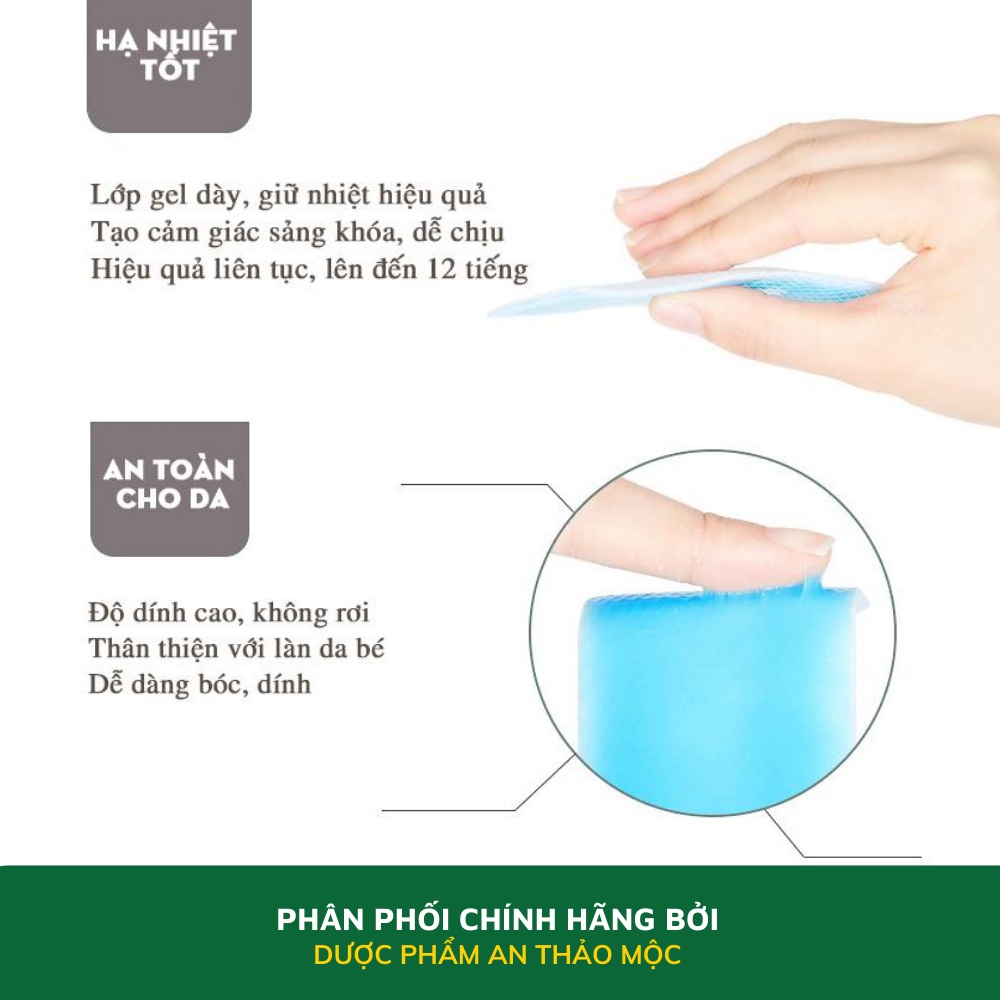 Miếng dán hạ sốt TANAPHAR Cooltana làm mát tự nhiên hạ nhiệt giảm sốt say nắng không gây kích ứng cho bé